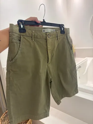 Bermuda reserva masculina tamanho 40 sarja cor verde militar