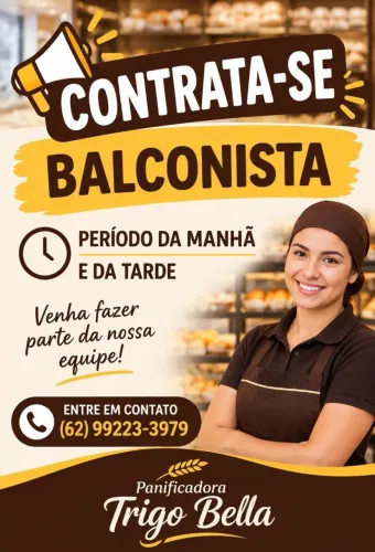 Emprego. Balconista 