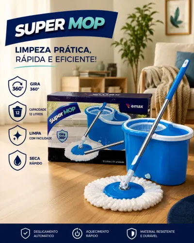 Super-Mop 13 litros Linpeza rápida