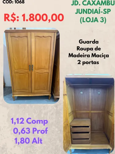 Guarda roupa de Madeira - 2 portas