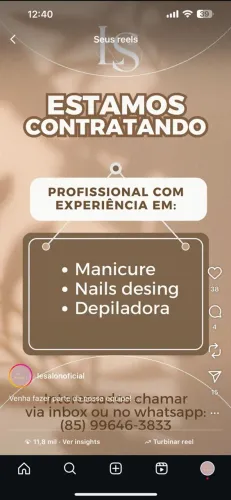 Estamos contratando -Manicure