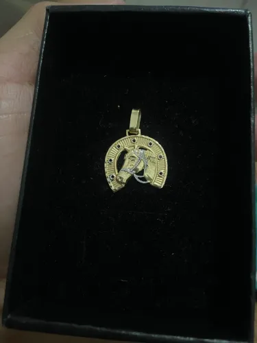 Pingente ferradura ouro 18k