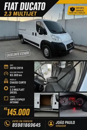 Fiat Ducato Cargo Curto 2.3 16V Diesel 2019