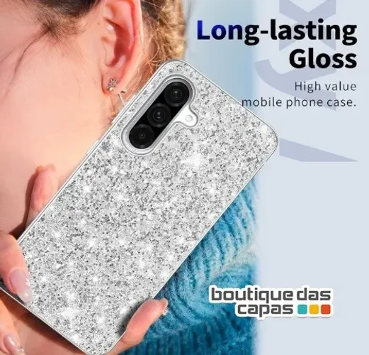 CAPA C&C ACRILICO MOTO MOTOROLA G15 G56 G86 BRILHO (glitter Luxo)