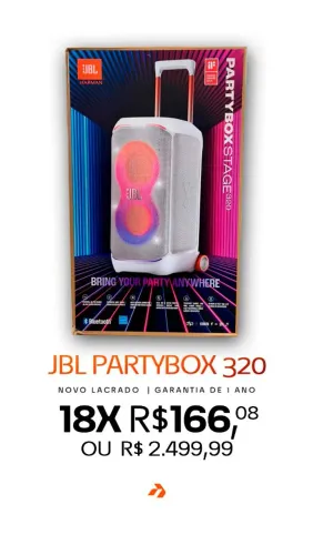 JBL PARTYBOX 320, LACRADOS+ GARANTIA DE UM ANO