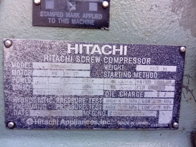 Compressor Hitachi Samurai modelo ASC-60