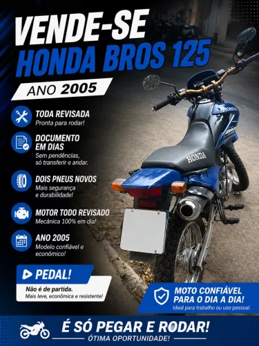 Honda Bros 125 Ano 2005 | Toda Revisada | Documento em Dia | Pneus Novos