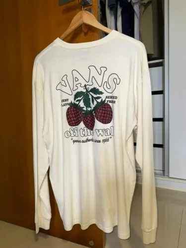 Camiseta manga longa bege Vans