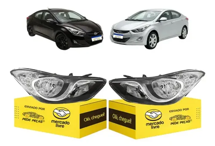 Farol Elantra 2011 12 13 14 15 2016 Manual Gls Par Ambos Lados