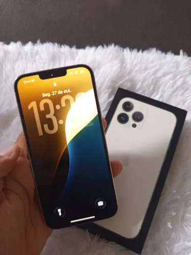 iPhone 13 Pro Max Branco 128GB ? Nunca Aberto, Todo Original ?