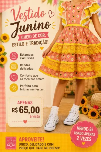 Vestido Junino Infantil