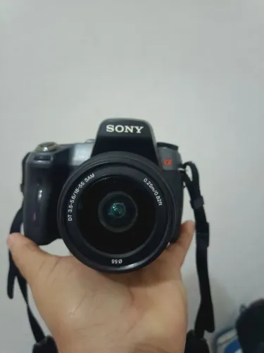 Câmera profissional Sony Alpha DSR A 550+duas lentes completa