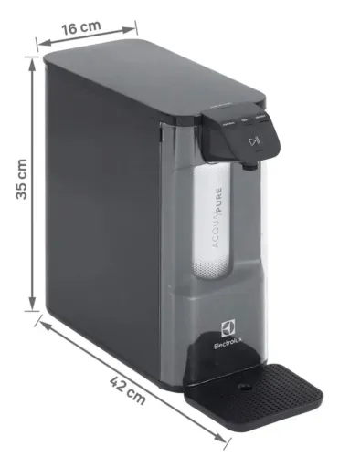 Purificador De Água Natural Fria E Gelada Bivolt Electrolux Grafite 127/220v