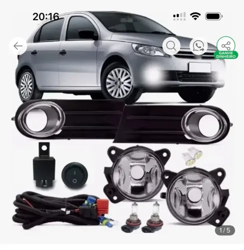 Kit farol de milha