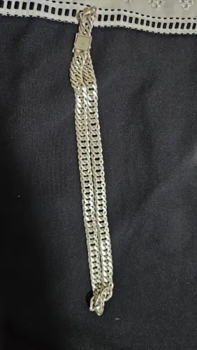 Corrente de Prata Masculina - Duplo Grumet 10mm 50cm - Prata 925