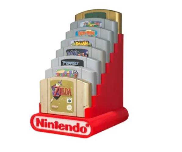 Suporte Organizador para Cartuchos Nintendo 64 - Design Retrô
