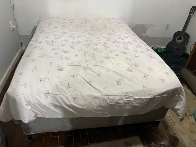 CAMA BOX CASAL + COLCHÃO