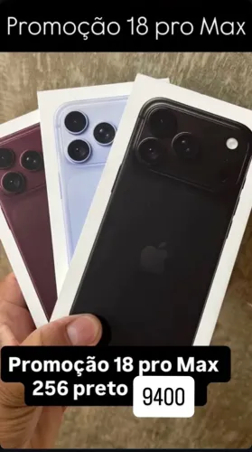 iphone 18 pro Max 256 azul e preto