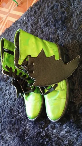 Bota Coturno Holográfico Verde Monster