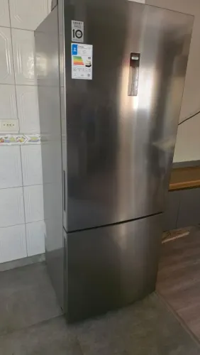 Geladeira Smart LG Frost Free Inverter 462L Inverse Cor Black Inox 220V