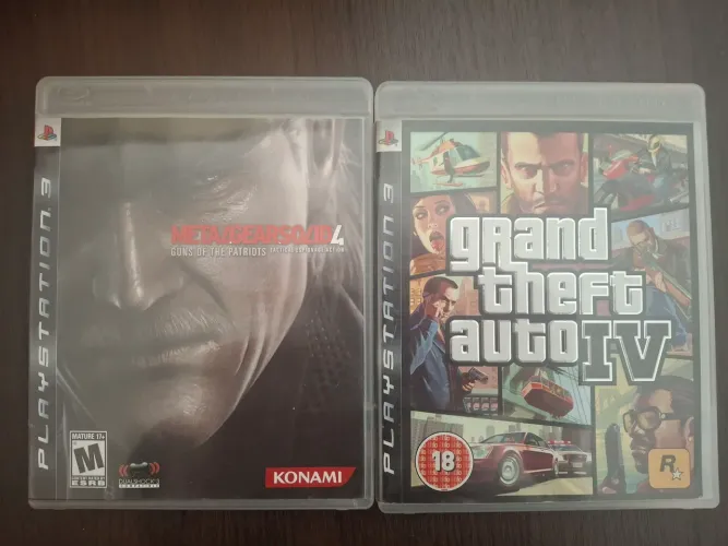 GTA 4 × METAL GEAR SOLID 4 PS3 MÍDIA FÍSICA