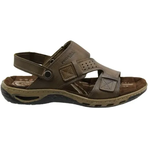 Sandália Masculina Pegada Couro Confortável Amortech Cravo 13166202