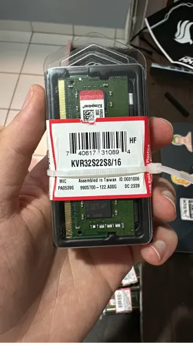 Memória RAM kingston 16gb ddr4 3200mhz para notebook