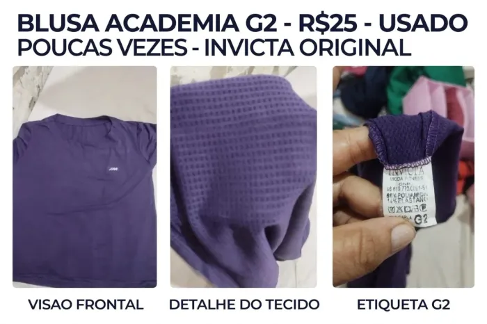 Blusa academia