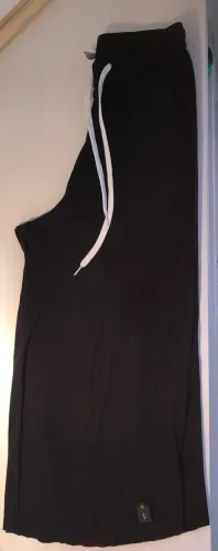 Calça pantalona em malha preta - Marca Authoria - Tamanho 14