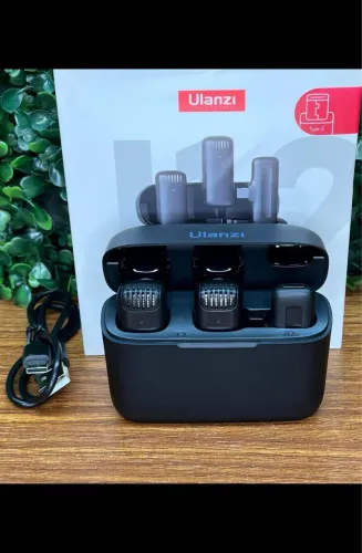 Microfone de Lapela Ulanzi para iPhone (Lightning) - Kit com 2 Lapelas