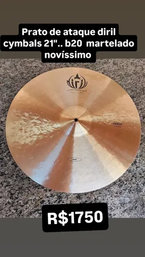 Prato de ataque diril cymbals 21 série jazz