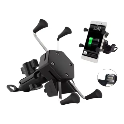 Suporte Celular para Moto com Garra + Carregador USB Moto Entregador