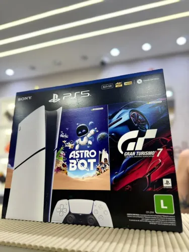 PS5 825GB <br>1 CONTROLE 2 JOGOS<br>R$ 3.599,00