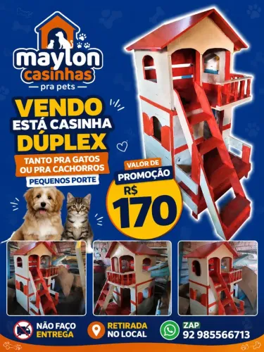 Vende se está casinha dúplex pra pets