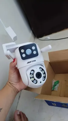 Kit Câmera Dome IP Wireless PTZ de Dupla Lente Detecção de Humanos com IA Segurança