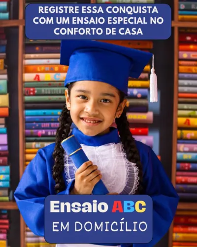 Ensaio Fotográfico ABC em Domicílio | Formatura Infantil