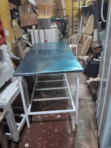 Mesa tampo inox 1.90x0.80cm