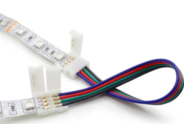 Emenda Conector Fita Led 10mm 4 Vias Rgb 5050 3528 Arduino Automação Robotica COD-CP440 