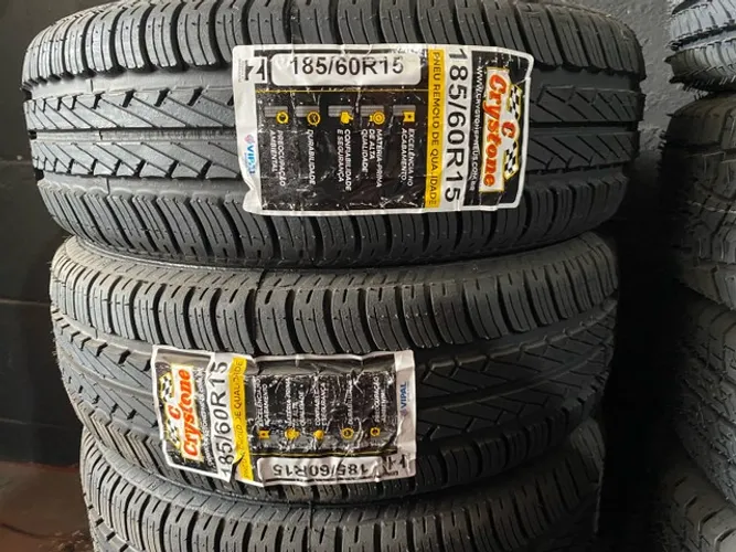 Kit 4 pneus 185/60r15 remolde novo (instalação grátis)