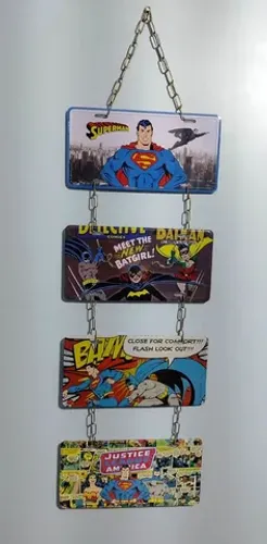 Quadro placas Liga da Justiça