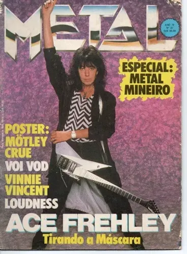 Revista Metal 37 Raridade Peça de Colecionador capa Ace Frahley