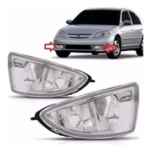 Par Farol Milha Auxiliar Neblina Civic 2004 2005 2006