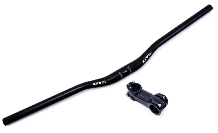 Guidão Bicicleta Mtb GTS Alumínio 720mm + Mesa Avanço 80mm 31.8mm 6º De Inclinação 6411