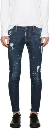 Calça Jeans Dsquared2 Clement Blue Gold Rush