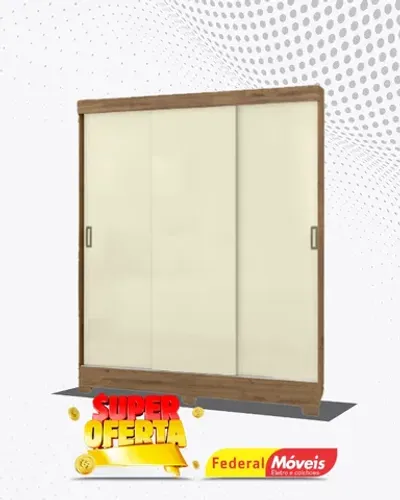 Guarda Roupa 3 Portas de Correr 2 Gavetas Super Lindo Fazemos Entrega