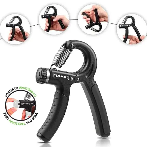 Hand Grip Com Ajuste 5kg a 60kg Fisioterapia Fitness