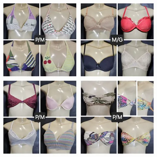 Sutiãs com Bojo e padrão (Lote com 15 peças)