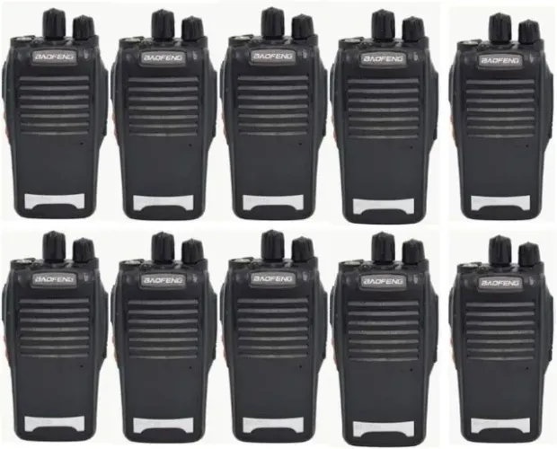 Kit 10 Radio Comunicador Baofeng 777s Walk Talk 16 Canais