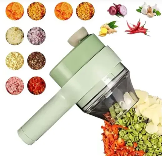 Processador de Alimentos 4 em 1 Cortador Legumes Elétrico Portátil Carregável z324 