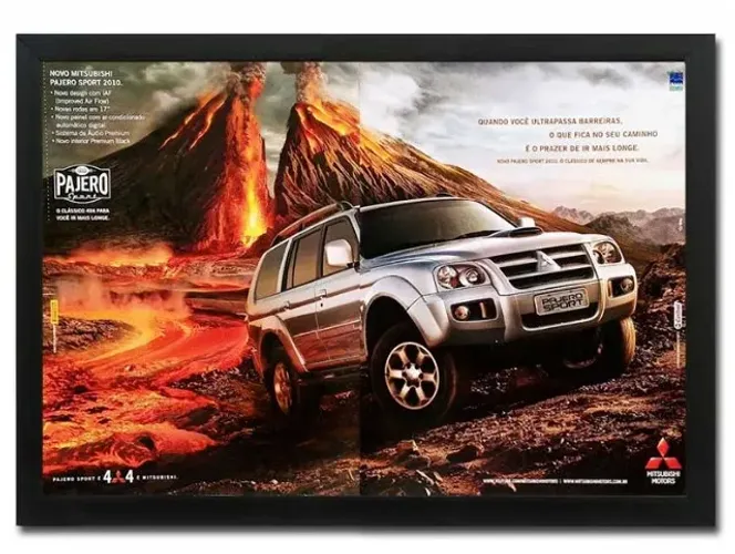 Mitsubishi Pajero Sport - Quadro decorativo com propaganda original de revista